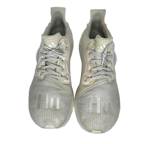 Adidas Boost X Pharrell Williams White Solar HU Glide Mesh Low Top Shoes Size 12 - Picture 6 of 13